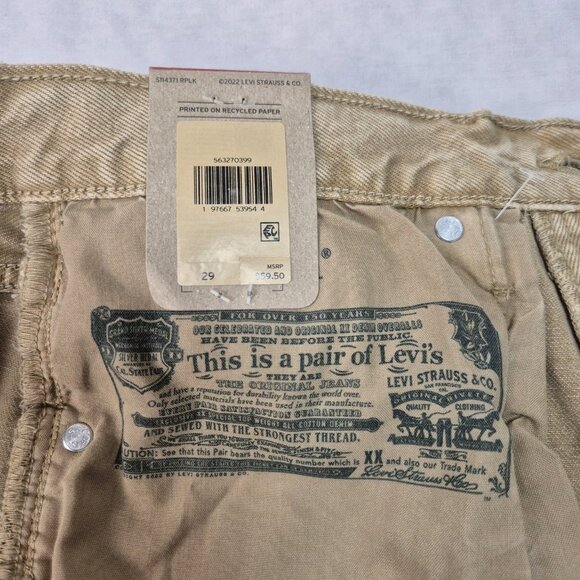 Levi’s 501 Women's Shorts Size 29 High Rise Raw Hem Distressed Light Brown (56) - Picture 5 of 10